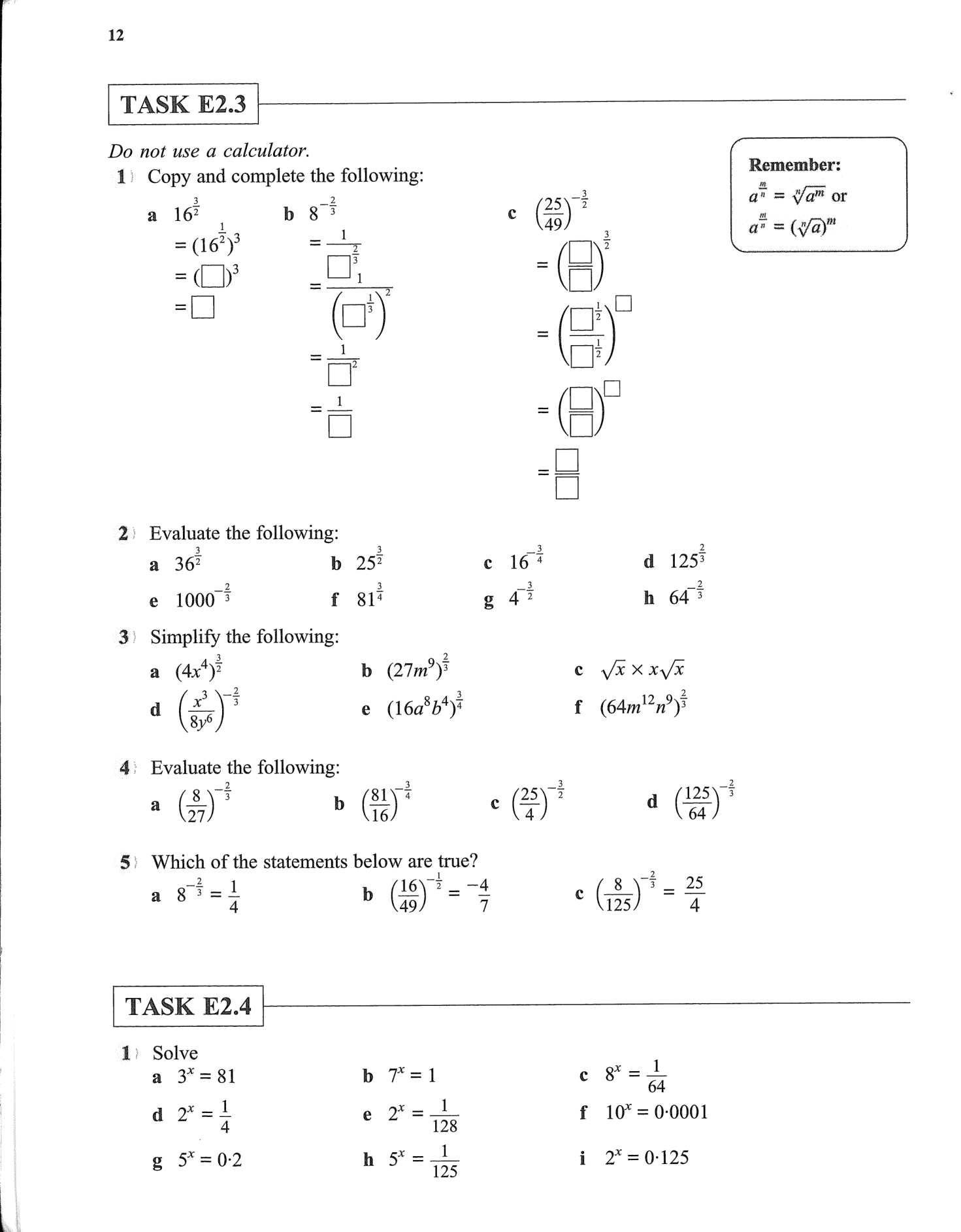 Essential Mathematics for GCSE - Higher - Homework Book
